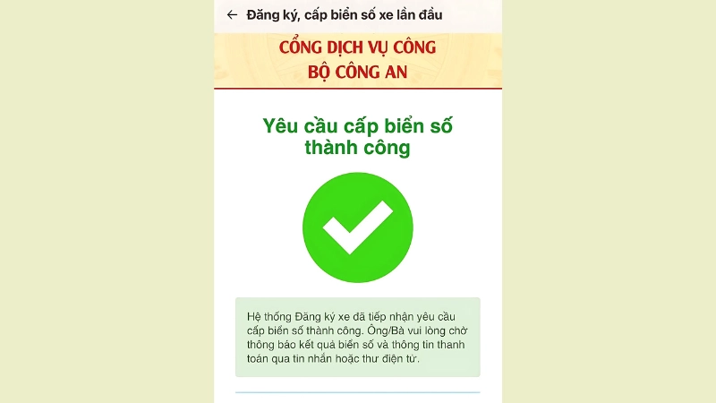 Các bước hướng dẫn bấm biển số xe máy online