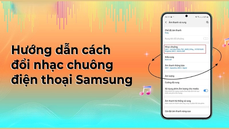 Cách cài nhạc chuông Samsung bằng âm thanh mặc định