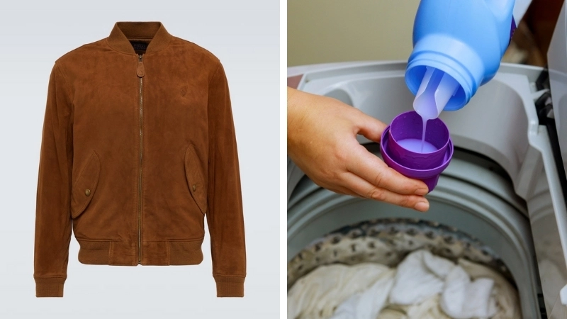  Cách giặt áo da lộn bằng máy giặt cần túi bảo vệ và chế độ nhẹ
