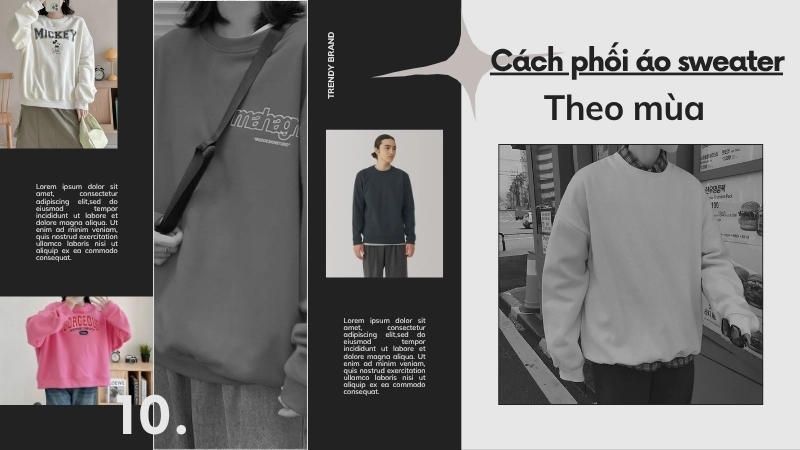 Cách phối áo sweater theo mùa