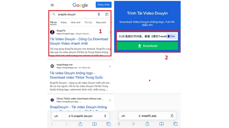 Cách tải video Douyin không logo trực tiếp trên điện thoại