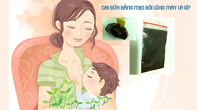 Cai sữa bằng mẹo bôi lông mày là gì