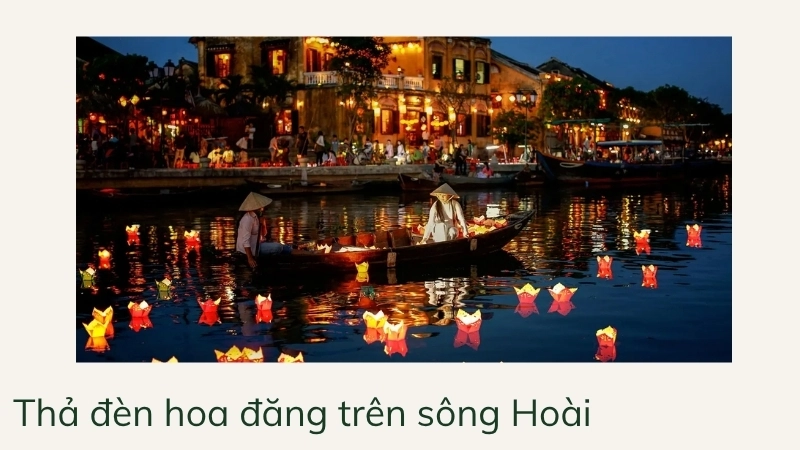 Thả đèn hoa đăng trên sông Hoài