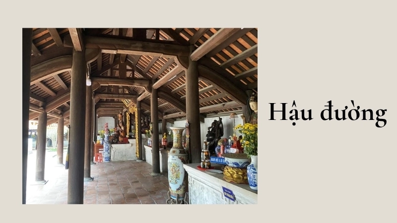 Hậu đường – không gian trang trọng để thờ các tổ sư, bồ tát và chư thần bản địa