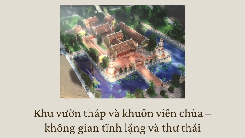 Khu vườn tháp và khuôn viên chùa – không gian tĩnh lặng và thư thái