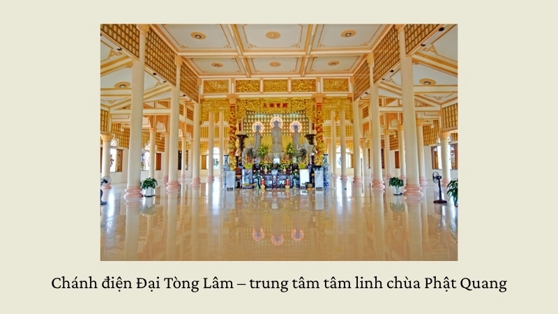 Chánh điện Đại Tòng Lâm – trung tâm tâm linh chùa Phật Quang