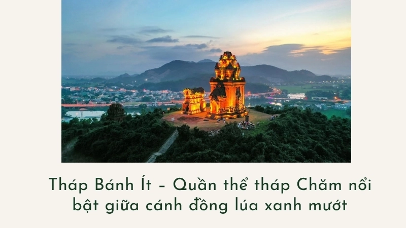 Tháp Bánh Ít – Quần thể tháp Chăm nổi bật giữa cánh đồng lúa xanh mướt