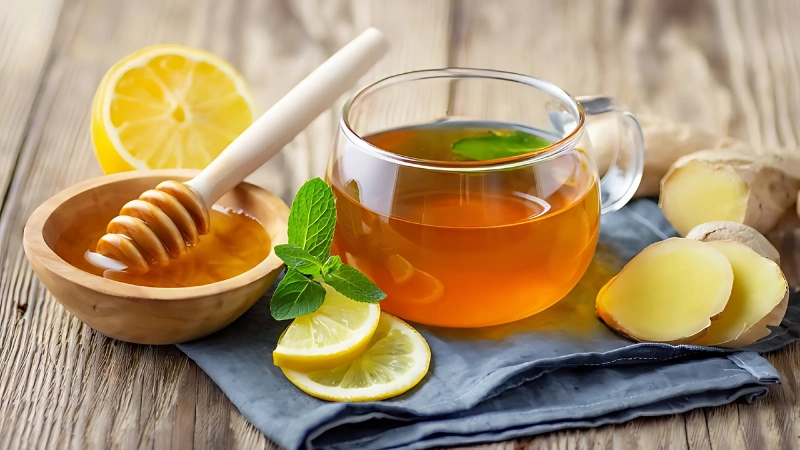 Dùng gừng và mật ong