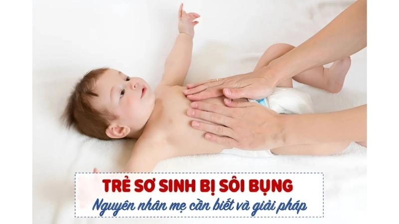 Em bé bị sôi bụng có sao không?