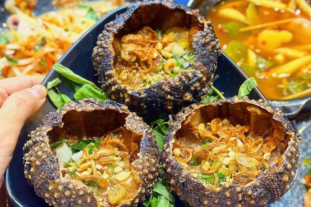 Thơm lừng đĩa nhum nướng mỡ hành