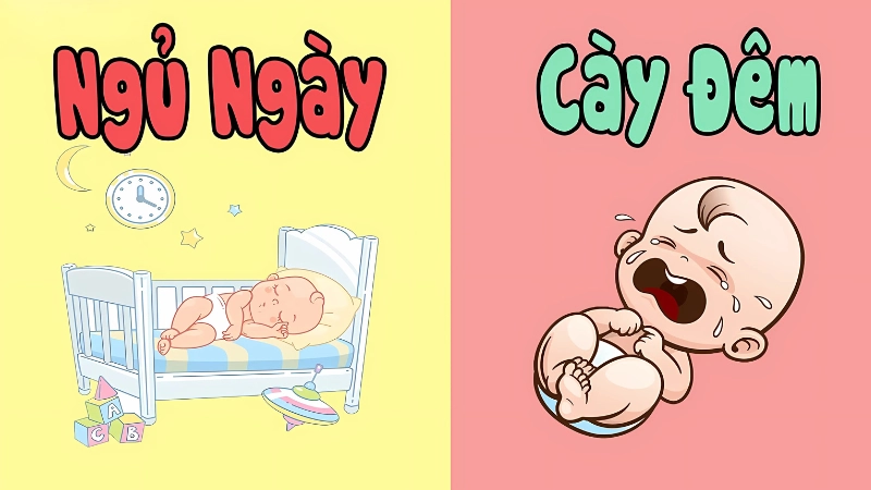 Hiện tượng bé ngủ ngày cày đêm