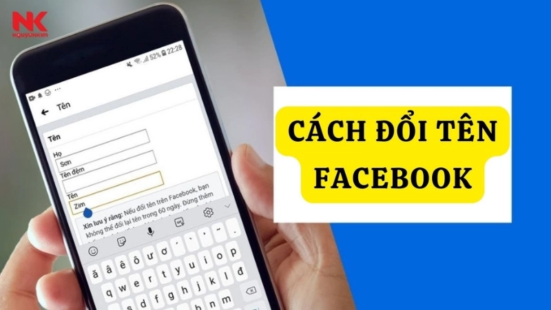 Hướng dẫn đổi tên Facebook trên điện thoại