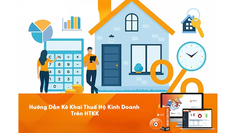 Hướng dẫn kê khai thuế hộ kinh doanh trên HTKK theo từng bước
