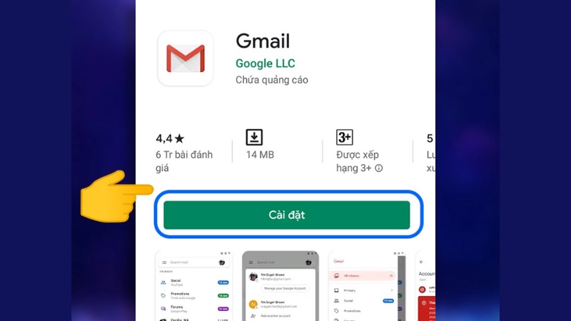 Hướng dẫn tải và tạo tài khoản email Gmail trên điện thoại