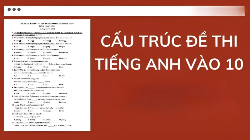Nắm chắc cấu trúc đề thi tiếng Anh vào 10