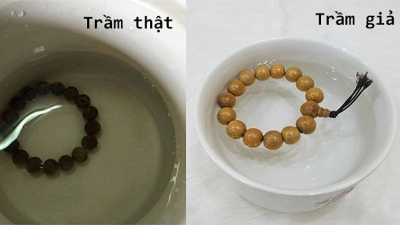 Quan sát độ chìm để cách thử trầm hương thật bằng nước hiệu quả