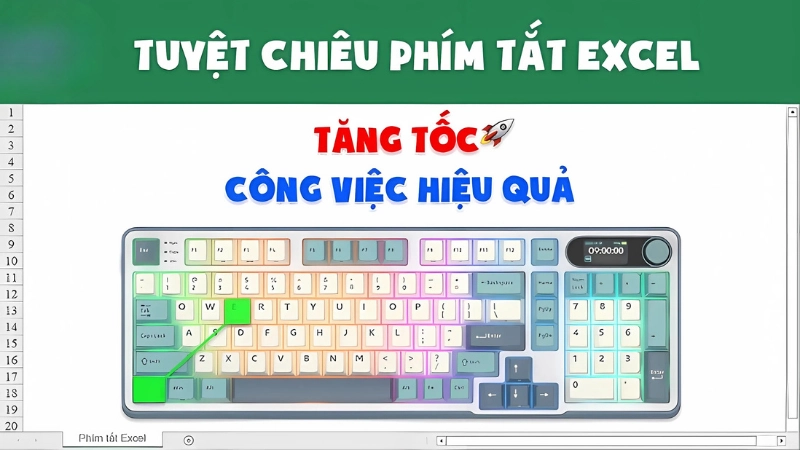Sử dụng phím tắt để tăng tốc thao tác