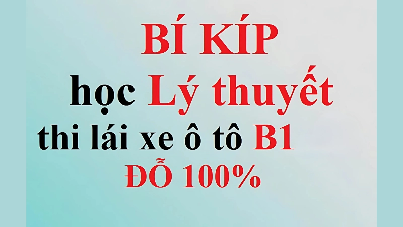 Tại sao cần học mẹo thi lý thuyết B1