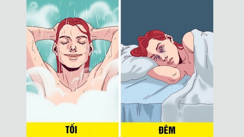 Tắm khuya có bị sao không?