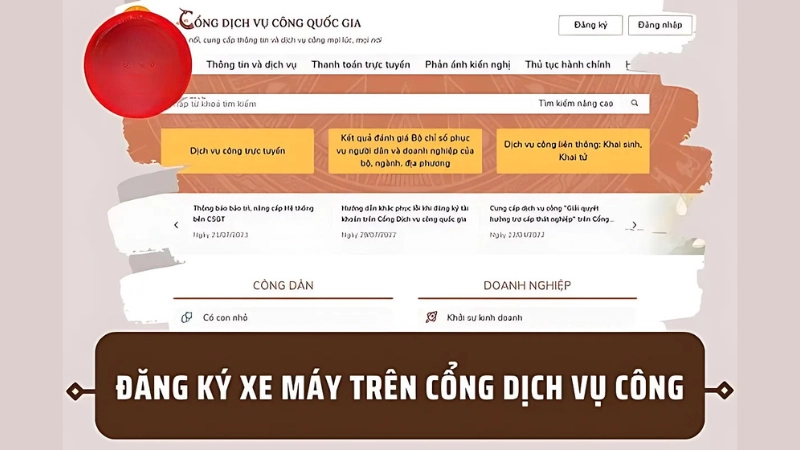 Vì sao nên đăng ký xe máy qua dịch vụ công trực tuyến