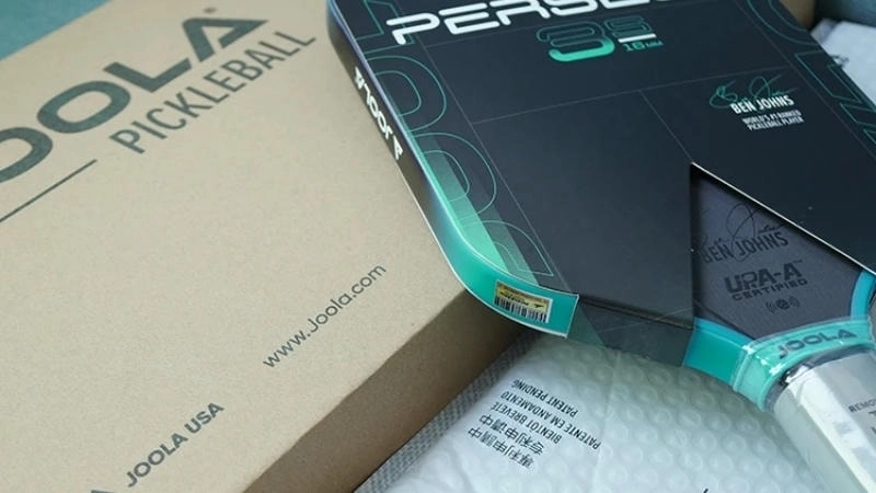 Bao bì và tem mác vợt JOOLA chính hãng in rõ nét 