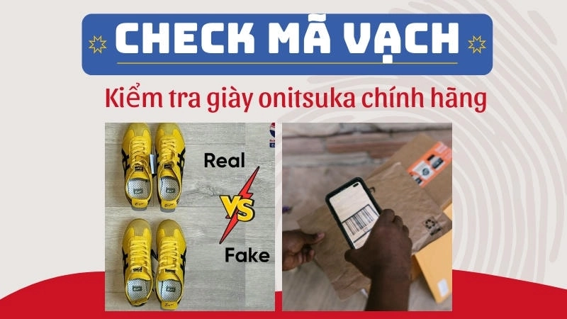 Check mã vạch Onitsuka ở ứng dụng quét mã vạch trên điện thoại