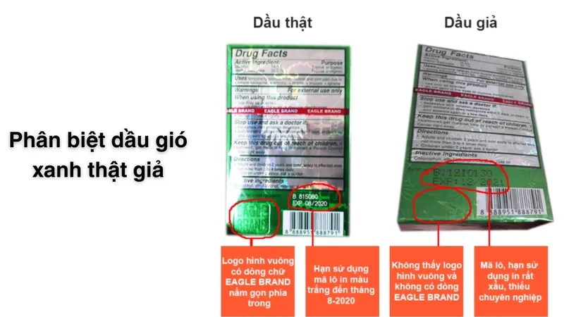  Dầu xanh thật với hương thơm bạc hà dịu nhẹ đặc trưng