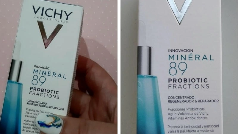 Kiểm tra độ trong suốt và chắc chắn của thân chai Vichy 89 chính hãng