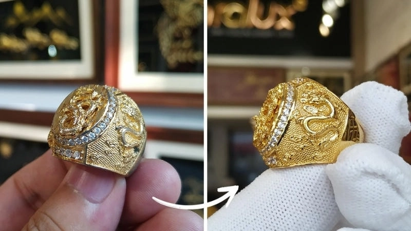 Lớp mạ vàng có thể bong tróc ở các cạnh